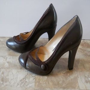 Cole Haan Leather Dark Brown Pumps- Made in Brazil
